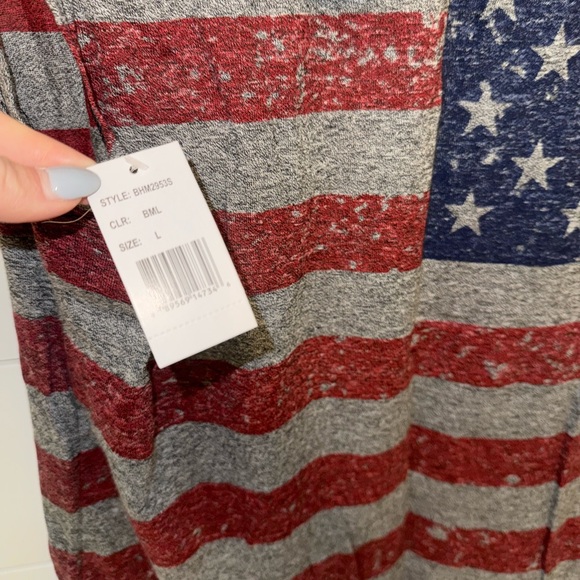 Sleeveless Flag Print Hoodie - Picture 3 of 3